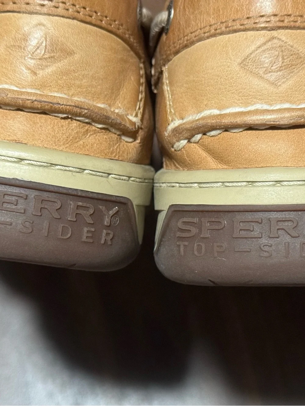 Sperry Men’s Tan Leather Billfish Slip-On Boat Shoes
